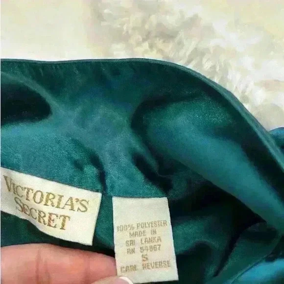 Victoria Secret Vintage Gold Label Long Slip‎ Dress Long Sleeve Sz S - Picture 3 of 4